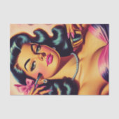 Schattige Make Up Meisje Tissuepapier (Voorkant)