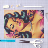  Schattige Make Up Meisje Tissuepapier (Craft)