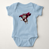 Schattige Malamute Superheld Romper (Voorkant)