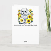 Schattige Maltees Gepersonaliseerd Verjaardag Kaart (Achterkant)