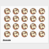 Schattige Maltees Ronde Sticker (Vel)