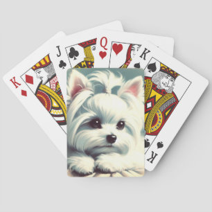  Schattige Maltees schilderij Pokerkaarten