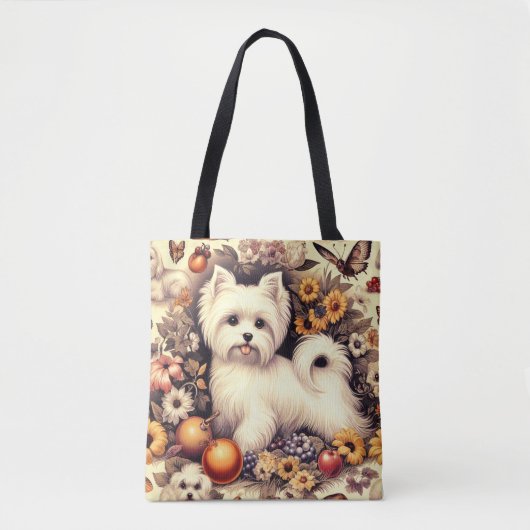  Schattige Maltees Tote Bag (Voorkant)