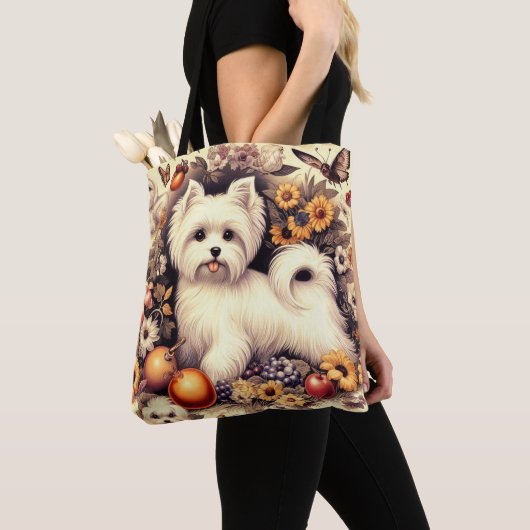 Schattige Maltees Tote Bag (Dichtbij)