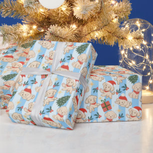 Schattige Maltese puppy's Kerstcadeau Cadeaupapier