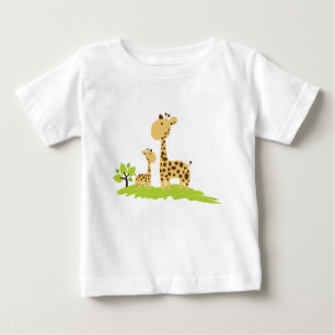 Schattige mam & Baby Giraffe Groen en Geel