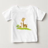 Schattige mam & Baby Giraffe Groen en Geel (Voorkant)