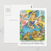 Schattige  Mam Dag Briefkaart (Voorkant / Achterkant)