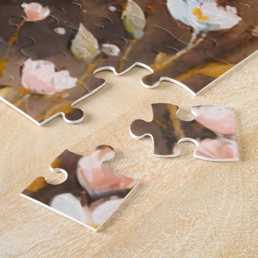 Schattige Mama & Baby beer tekst toevoegen Legpuzzel (Zijkant)