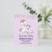 Schattige Mama & Baby Eenhoorn Magisch Save the Da Briefkaart (Staand voorkant)