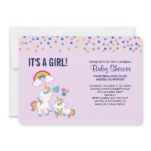 Schattige mama & baby eenhoorn magische baby showe