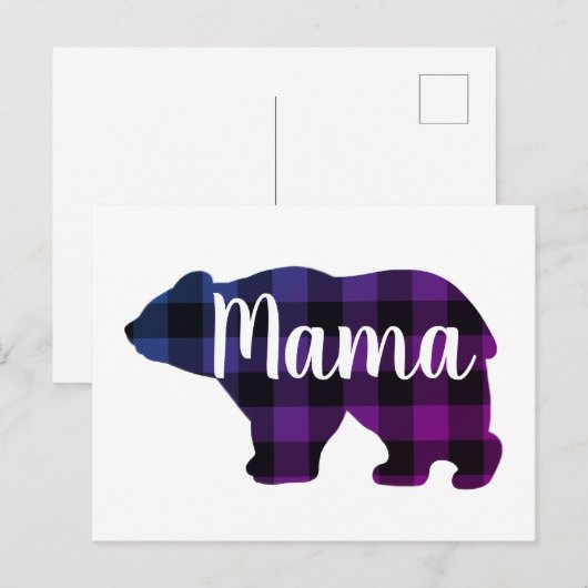 Schattige Mama beer design moederdag cadeau Briefkaart (Voorkant / Achterkant)