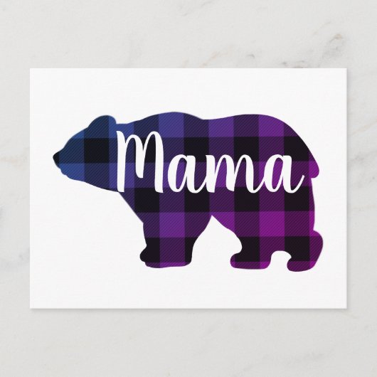 Schattige Mama beer design moederdag cadeau Briefkaart (Voorkant)