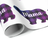 Schattige Mama beer design moederdag cadeau Cadeaupapier (Rol Hoek)