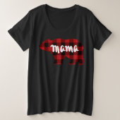 Schattige Mama beer design moederdag cadeau Grote Maat T-shirt (Design voorkant)