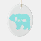 Schattige Mama beer design moederdag cadeau Keramisch Ornament (Rechts)