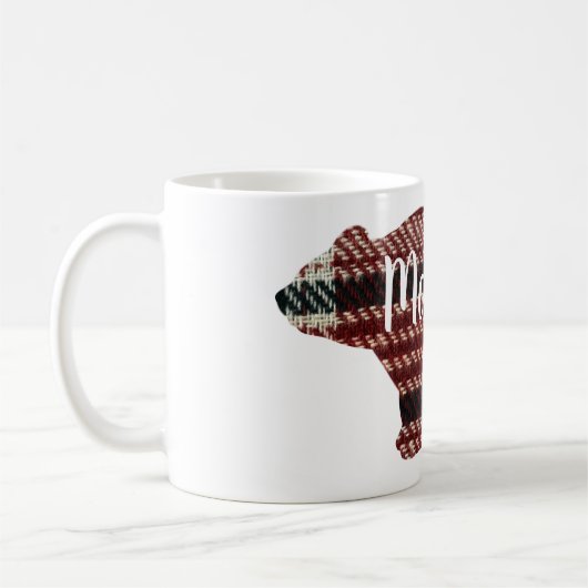 Schattige Mama beer design moederdag cadeau Koffiemok (Links)