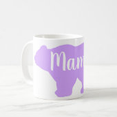 Schattige Mama beer design moederdag cadeau Koffiemok (Voorkant links)