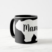 Schattige Mama beer design moederdag cadeau Mok (Voorkant links)