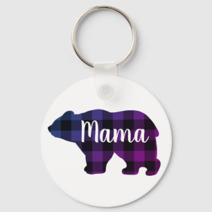 Schattige Mama beer design moederdag cadeau Sleutelhanger