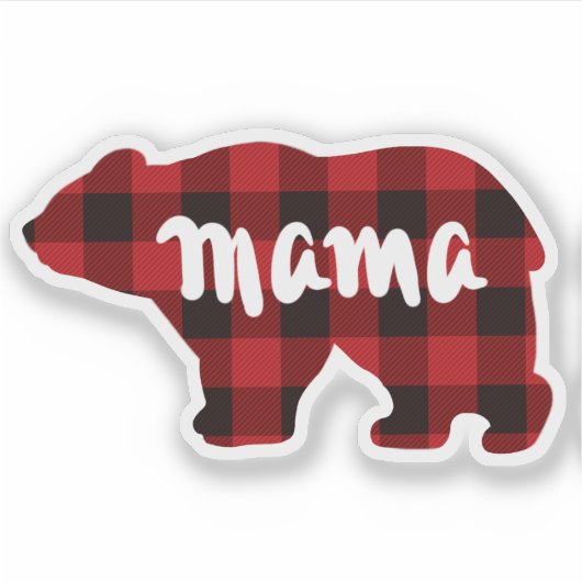 Schattige Mama beer design moederdag cadeau Sticker (Voorkant)