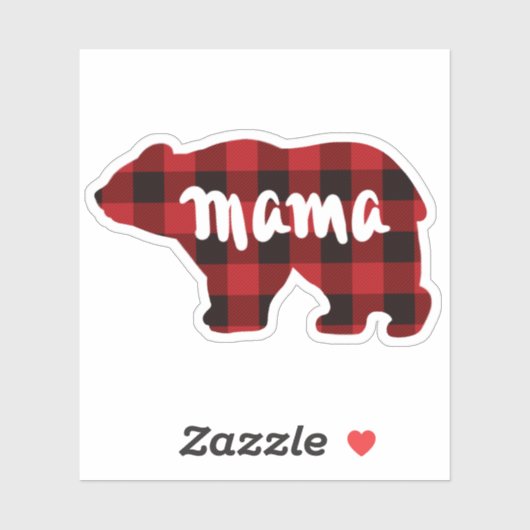 Schattige Mama beer design moederdag cadeau Sticker (Vel)