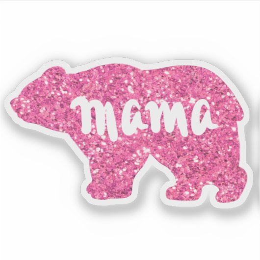 Schattige Mama beer design moederdag cadeau Sticker (Voorkant)
