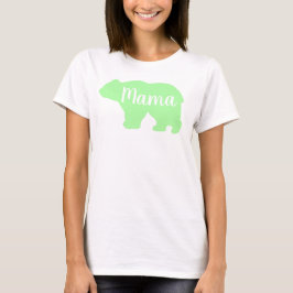 Schattige Mama beer design moederdag cadeau T-shirt