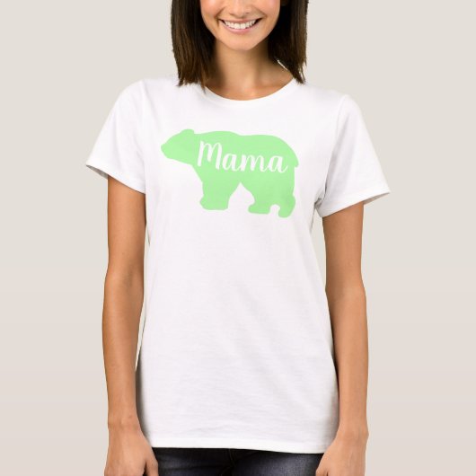 Schattige Mama beer design moederdag cadeau T-shirt (Voorkant)