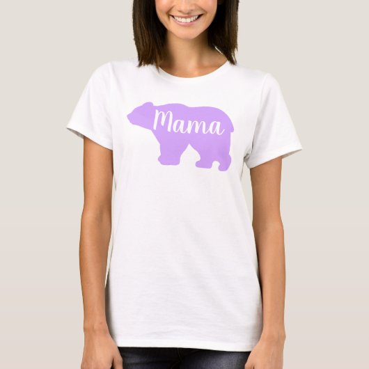 Schattige Mama beer design moederdag cadeau T-shirt (Voorkant)