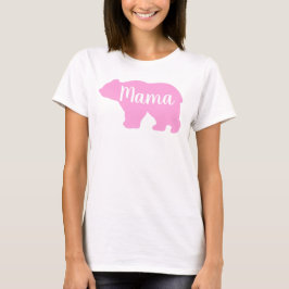 Schattige Mama beer design moederdag cadeau T-shirt