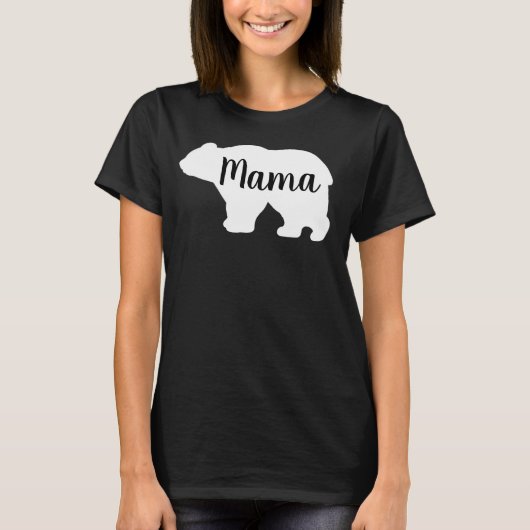 Schattige Mama beer design moederdag cadeau T-shirt (Voorkant)