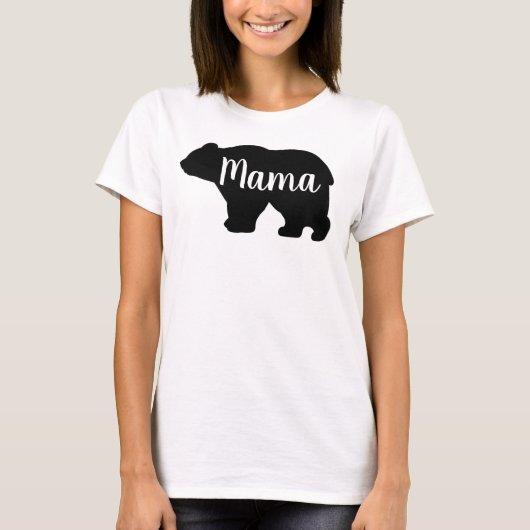 Schattige Mama beer design moederdag cadeau T-shirt (Voorkant)
