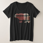 Schattige Mama beer design moederdag cadeau zwart Grote Maat T-shirt (Design voorkant)