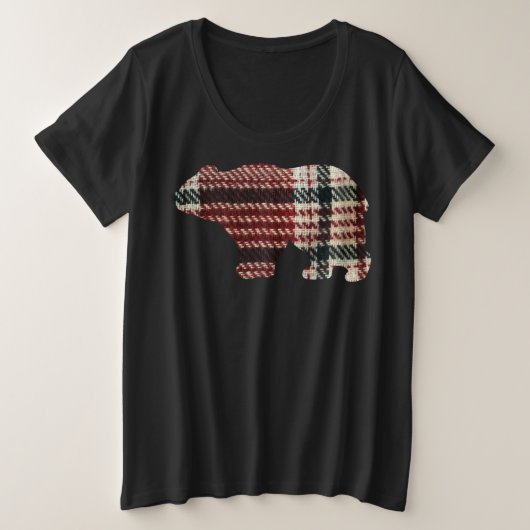 Schattige Mama beer design moederdag cadeau zwart Grote Maat T-shirt (Design voorkant)