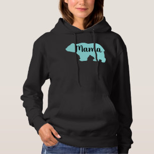 Schattige Mama beer design moederdag cadeau zwart Hoodie