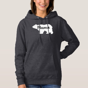 Schattige Mama beer design moederdag cadeau zwart Hoodie