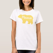 Schattige Mama beer geel design moederdag cadeau T-shirt (Voorkant)
