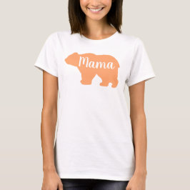 Schattige Mama beer sinaasappel design moederdag c T-shirt