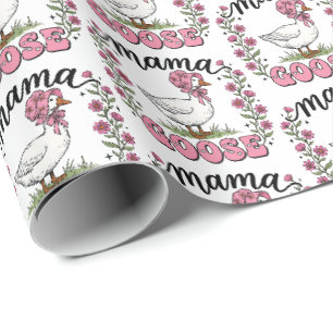 Schattige Mama gans tegel patroon Cadeaupapier