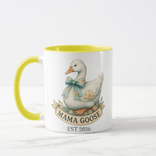 Schattige Mama Gans Vintage Boerderij Dier Moeder Mok