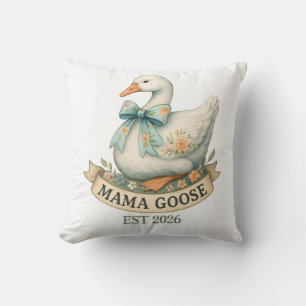 Schattige Mama Gans Vintage Boerderijdier Moeder G Kussen