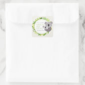 Schattige Mama Koala & Baby Koala Baby shower Vierkante Sticker (Tas)