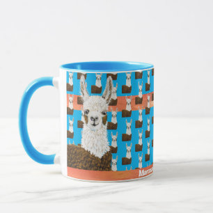 Schattige Mama Llama I Love You Hot Chocolate Mok