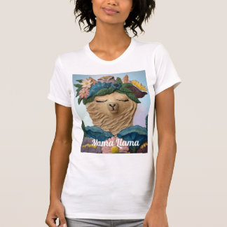 Schattige Mama Llama schilderij op een T-shirt