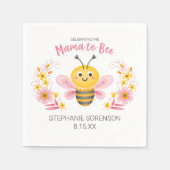 Schattige Mama naar Bee Baby shower Servet (Voorkant)