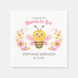 Schattige Mama naar Bee Baby shower Servet