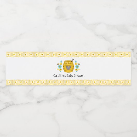 Schattige Mama naar Bee Waterfles Etiket (Enkel label)