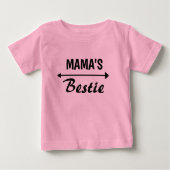 Schattige MAMA'S Bestie T-shirt voor baby's (Voorkant)