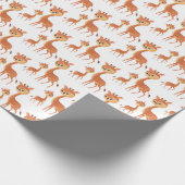 schattige mammie baby giraffe cadeaupapier (Hoek)